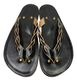 ŹLIGHT MARKER Foot wear 饤ȥޡTHREE BRAID BEACH SANDAL 쥶 ӡ 롡BLACKM/L/LLϥɥᥤɡȥ󥰥롡쥶롡KUBIKI LEATHERLEFT HAND