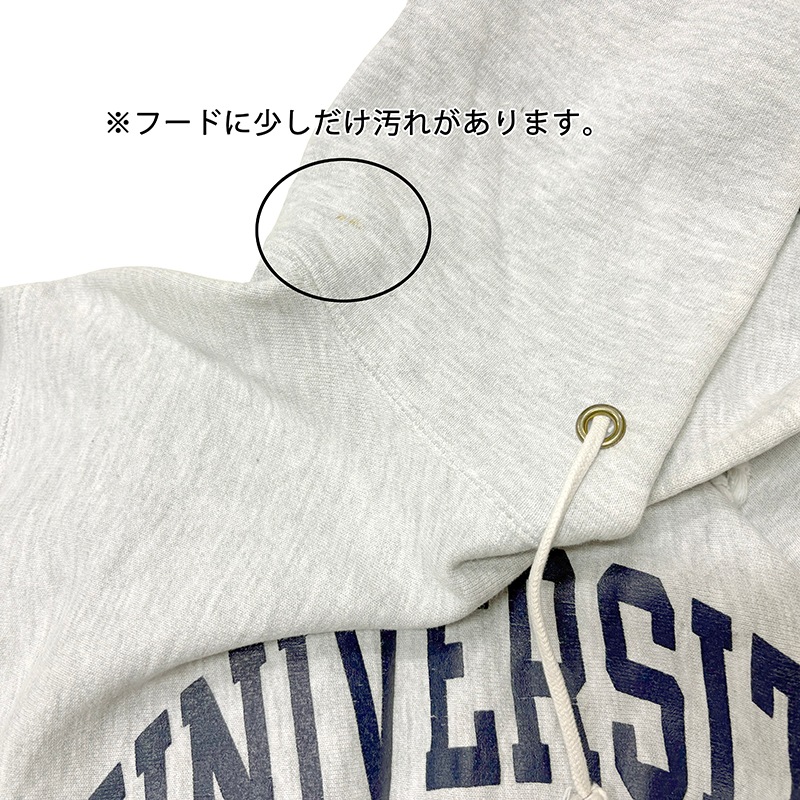 90s��Champion �����ԥ���REVERSE WEAVE PULLOVER PARKA ��С����������� �ץ륪���С� �ѡ�������col:GRAY��size:XX-LARGE��UNIVERSITY OF NOTRE DAME���ɽ�������MADE IN U.S.A.����VINTAGE ������ơ����ۡ���šۡ�Ź�޻����Բġ�