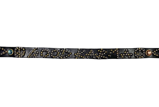 Good karma development ���å� ����� �ǥ��٥��åץ��ȡ�Narrow Studs Belt "ASHBURY" �ʥ��� �����å� �٥�� "������٥꡼�ɡ�HTC Hollywood Trading Company���쥶���٥�ȡ�BLACK �֥�å���������(1/2/3)