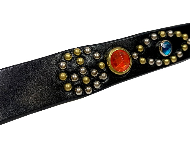 Good karma development ���å� ����� �ǥ��٥��åץ��ȡ�Narrow Studs Belt "ASHBURY" �ʥ��� �����å� �٥�� "������٥꡼�ɡ�HTC Hollywood Trading Company���쥶���٥�ȡ�BLACK �֥�å���������(1/2/3)