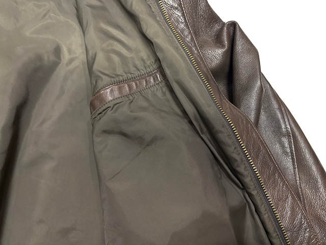 L.L.BEAN ���륨��ӡ���A-2 TYPE FLIGHT JACKET A-2������ �ե饤�ȥ��㥱�åȡ��쥶�����㥱�åȡ��ץ����col.BROWN��size:XL-TALL��TALON���åѡ���MADE IN U.S.A.������ꥫ������OLD ������ɡۡ���š�