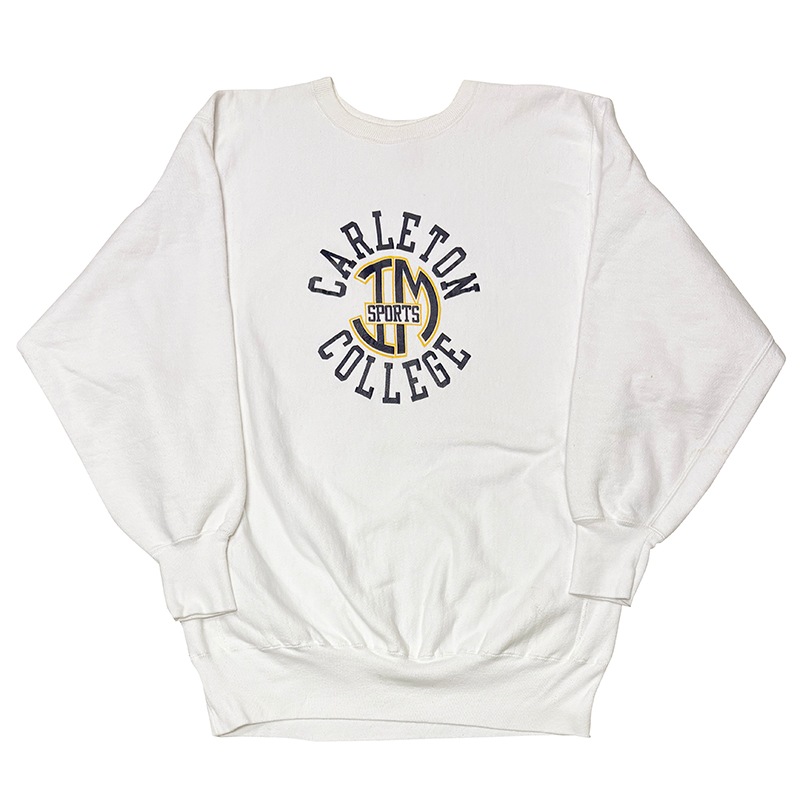 90s��Champion �����ԥ���REVERSE WEAVE CREW NECK SWEAT SHIRTS ��С����������� ���롼�ͥå� �������å� ����ġ��ץ��ȡ�col: WHITE��size:XX-LARGE��CARLETON��ء��ɽ�������Made in U.S.A.����VINTAGE ������ơ����ۡ���šۡ�Ź�޻����Բġ�