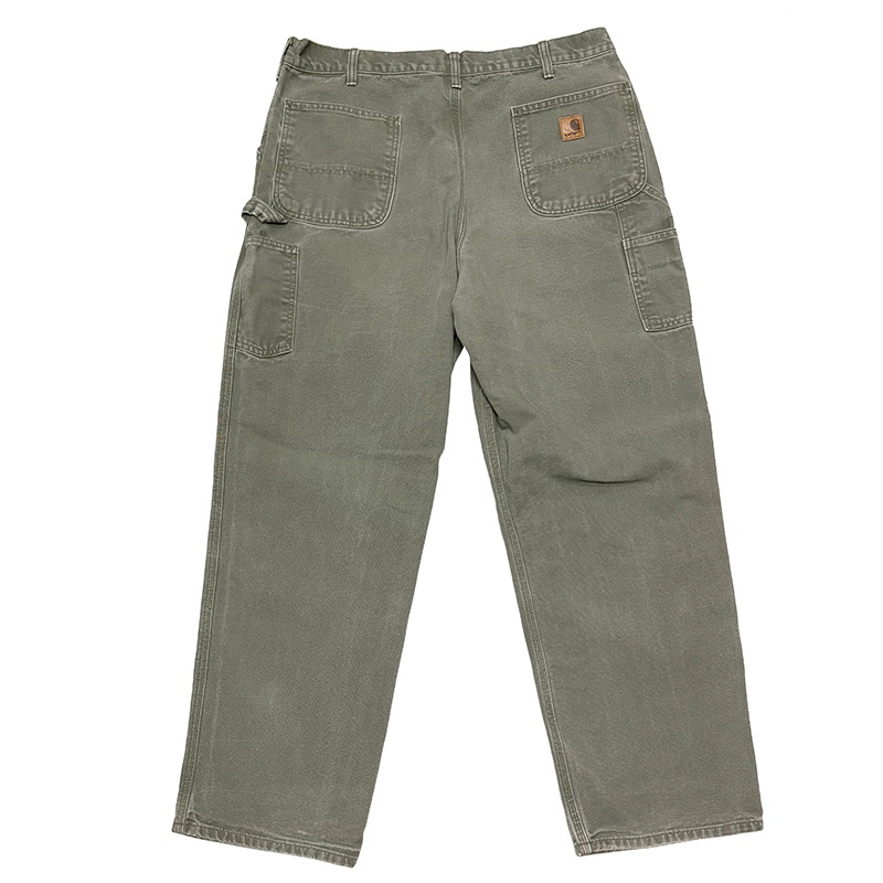 ��good fade!�� Carhartt �����ϡ��ȡ�Single Knee Painter Pants ���󥰥�ˡ� �ڥ��󥿡��ѥ�ġ�col.OLIVE��size:W38��L34ɽ�������å����ϡ�COTTON100% ����USED �桼���ɡۡ���šۡ�Ź�޻����Բġ�