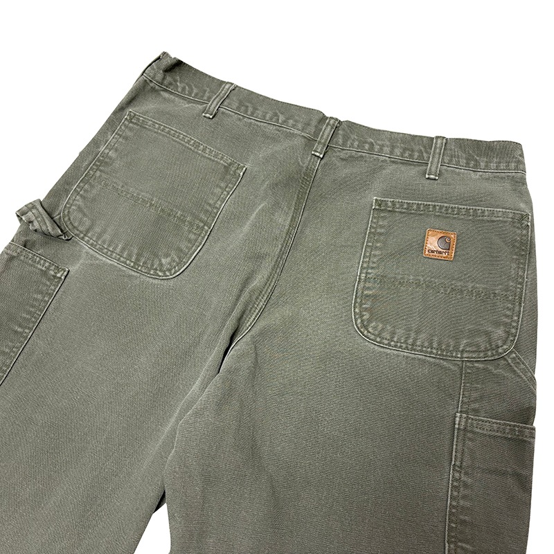 ��good fade!�� Carhartt �����ϡ��ȡ�Single Knee Painter Pants ���󥰥�ˡ� �ڥ��󥿡��ѥ�ġ�col.OLIVE��size:W38��L34ɽ�������å����ϡ�COTTON100% ����USED �桼���ɡۡ���šۡ�Ź�޻����Բġ�