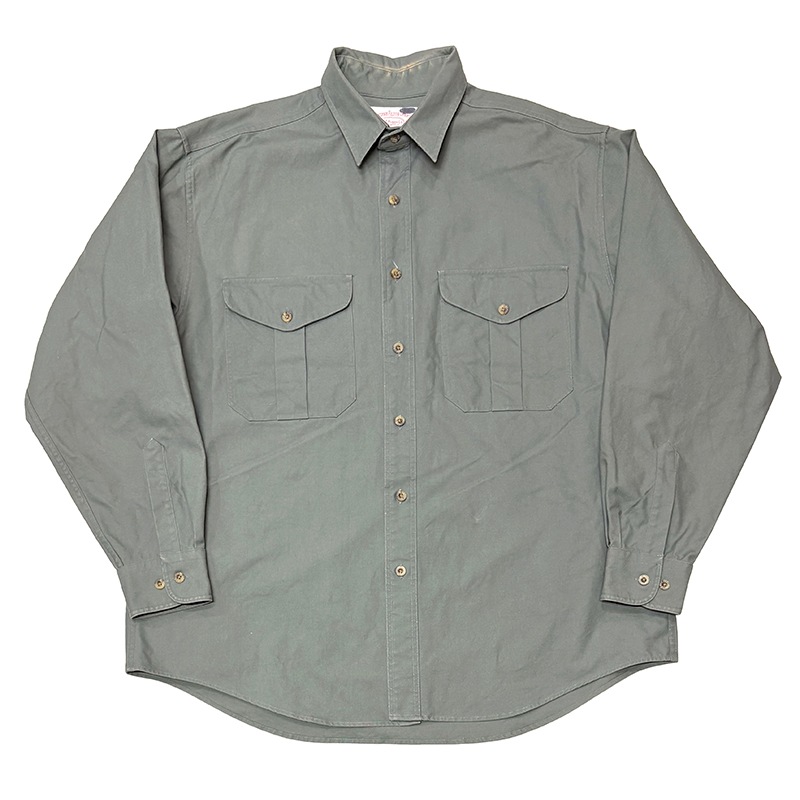 FILSON �ե��륽��L/S Cotton Shirts ���󥰥��꡼�� ���åȥ� ����ġ�col:GRAY GREEN��size:XL�������ɥ���ġ�USED �桼���ɡۡ���šۡ�Ź�޻����Բġ�