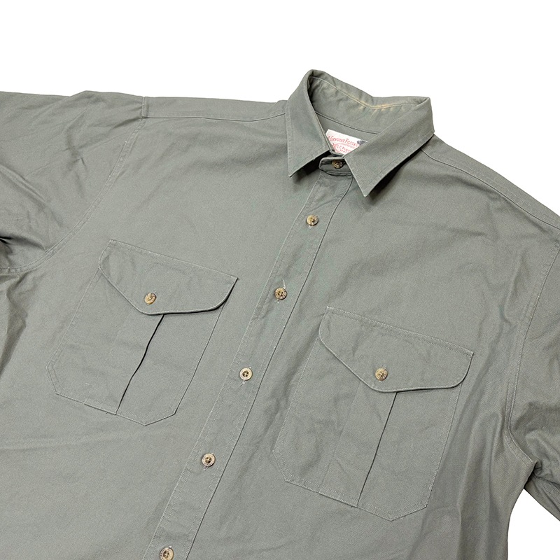 FILSON �ե��륽��L/S Cotton Shirts ���󥰥��꡼�� ���åȥ� ����ġ�col:GRAY GREEN��size:XL�������ɥ���ġ�USED �桼���ɡۡ���šۡ�Ź�޻����Բġ�