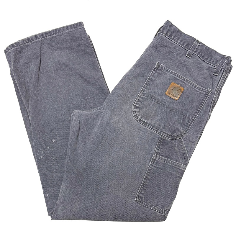 ��good fade!�� 90s��Carhartt �����ϡ��ȡ�Single Knee Painter Pants ���󥰥�ˡ� �ڥ��󥿡��ѥ�ġ�col.GRAY BLUE��size:W36��L32ɽ�������å����ϡ�COTTON100%��Made in U.S.A.  ��VINTAGE �ӥ�ơ����ۡ���šۡ�Ź�޻����Բġ�