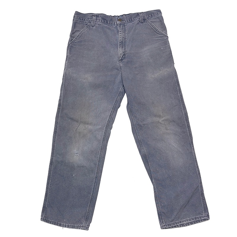 ��good fade!�� 90s��Carhartt �����ϡ��ȡ�Single Knee Painter Pants ���󥰥�ˡ� �ڥ��󥿡��ѥ�ġ�col.GRAY BLUE��size:W36��L32ɽ�������å����ϡ�COTTON100%��Made in U.S.A.  ��VINTAGE �ӥ�ơ����ۡ���šۡ�Ź�޻����Բġ�
