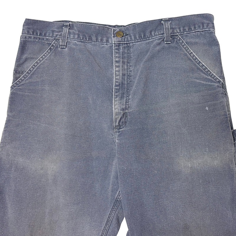 ��good fade!�� 90s��Carhartt �����ϡ��ȡ�Single Knee Painter Pants ���󥰥�ˡ� �ڥ��󥿡��ѥ�ġ�col.GRAY BLUE��size:W36��L32ɽ�������å����ϡ�COTTON100%��Made in U.S.A.  ��VINTAGE �ӥ�ơ����ۡ���šۡ�Ź�޻����Բġ�