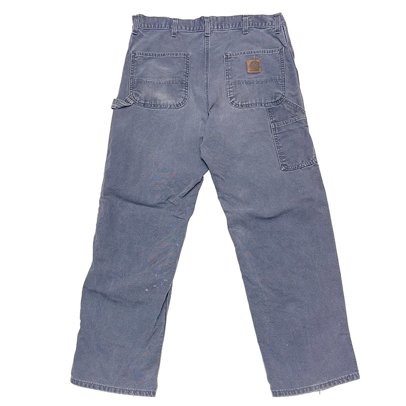 ��good fade!�� 90s��Carhartt �����ϡ��ȡ�Single Knee Painter Pants ���󥰥�ˡ� �ڥ��󥿡��ѥ�ġ�col.GRAY BLUE��size:W36��L32ɽ�������å����ϡ�COTTON100%��Made in U.S.A.  ��VINTAGE �ӥ�ơ����ۡ���šۡ�Ź�޻����Բġ�