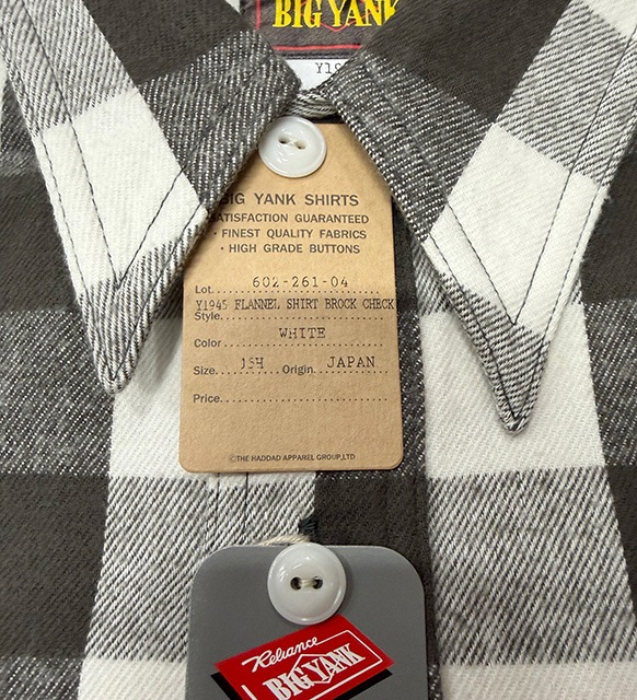 BIG YANK���ӥå���󥯡�Y1945 FLANNEL SHIRTS  BROCK CHECK��2����BLUE/WHITE�˥ͥ륷��ġ�������ݥ����֥��å������å���Made in JAPAN��2026