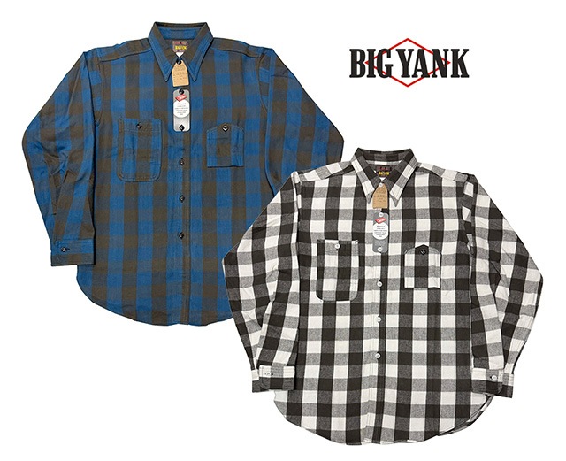 BIG YANK���ӥå���󥯡�Y1945 FLANNEL SHIRTS  BROCK CHECK��2����BLUE/WHITE�˥ͥ륷��ġ�������ݥ����֥��å������å���Made in JAPAN��2026