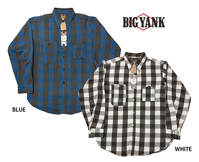 BIG YANK���ӥå���󥯡�Y1945 FLANNEL SHIRTS  BROCK CHECK��2����BLUE/WHITE�˥ͥ륷��ġ�������ݥ����֥��å������å���Made in JAPAN��2026