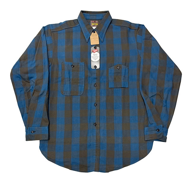 BIG YANK���ӥå���󥯡�Y1945 FLANNEL SHIRTS  BROCK CHECK��2����BLUE/WHITE�˥ͥ륷��ġ�������ݥ����֥��å������å���Made in JAPAN��2026