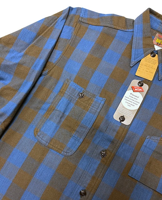 BIG YANK���ӥå���󥯡�Y1945 FLANNEL SHIRTS  BROCK CHECK��2����BLUE/WHITE�˥ͥ륷��ġ�������ݥ����֥��å������å���Made in JAPAN��2026