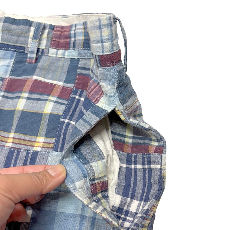 Polo by Ralph Lauren �ݥ� ���ե������MADRAS CHECK SHORTS �ޥɥ饹�����å� ���硼�ġ�col.BLUE�ϡ�size:W35��COTTON100�� ��USED �桼���ɡۡ���šۡ�Ź�޻����Բġ�