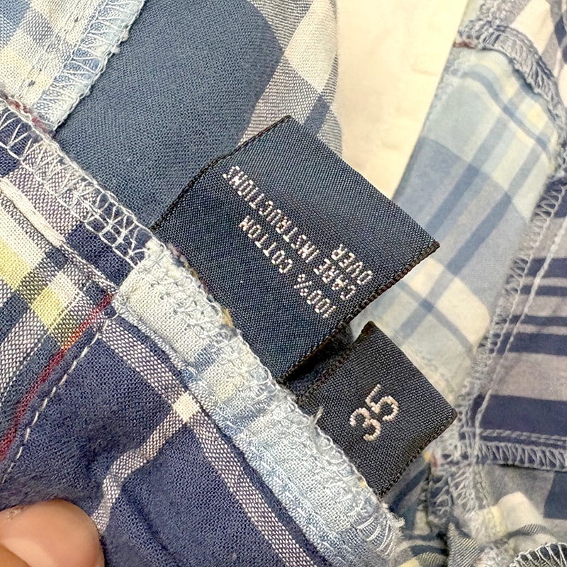 Polo by Ralph Lauren �ݥ� ���ե������MADRAS CHECK SHORTS �ޥɥ饹�����å� ���硼�ġ�col.BLUE�ϡ�size:W35��COTTON100�� ��USED �桼���ɡۡ���šۡ�Ź�޻����Բġ�