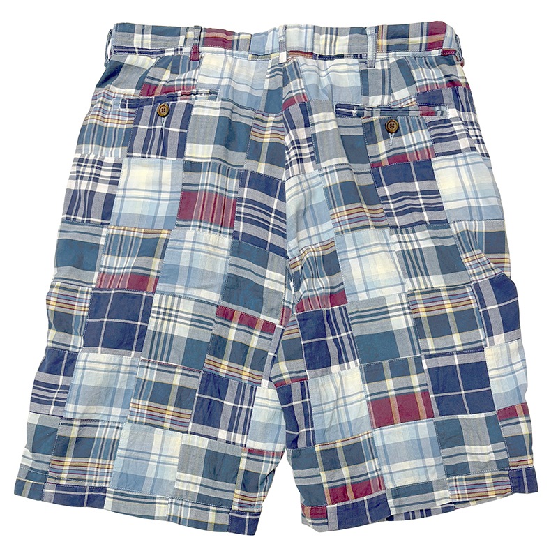 Polo by Ralph Lauren �ݥ� ���ե������MADRAS CHECK SHORTS �ޥɥ饹�����å� ���硼�ġ�col.BLUE�ϡ�size:W35��COTTON100�� ��USED �桼���ɡۡ���šۡ�Ź�޻����Բġ�