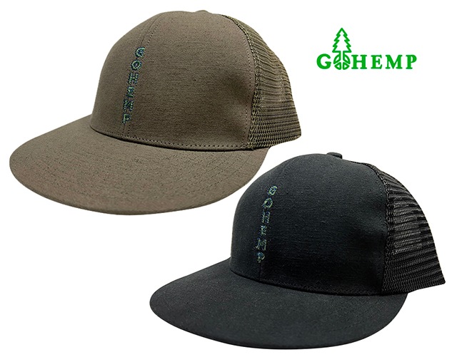 GOHEMP �����إ�ס�VERTICAL LOGO MESH CAP �С��ƥ����� ���� ��å��� ����åס�2��(BROWN/BLACK)�����åȥ�إ�ס��㡡�ʡ�˹�ҡ�2025SS