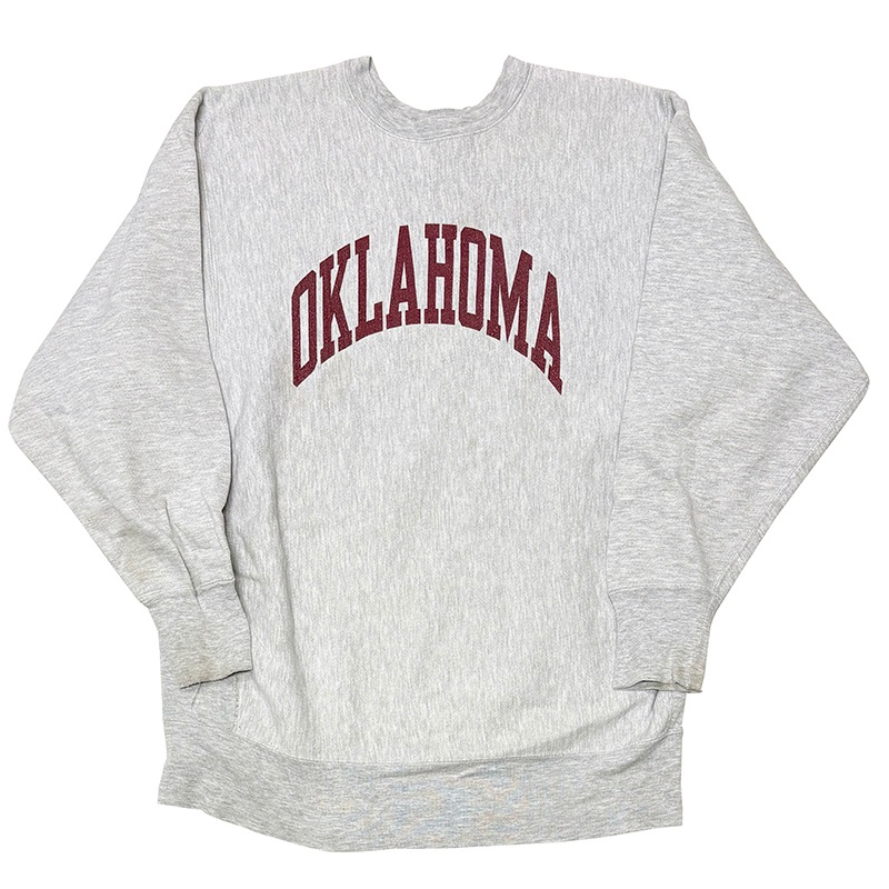 80s��Champion �����ԥ���REVERSE WEAVE CREW NECK SWEAT SHIRTS ��С����������� ���롼�ͥå� �������å� ����ġ����߹��ߥץ��ȡ�col:HEATHER GRAY��size:XX-LARGE��OKLAHOMA���ȥꥳ������Made in U.S.A.����VINTAGE ������ơ����ۡ���šۡ�Ź�޻����Բġ�