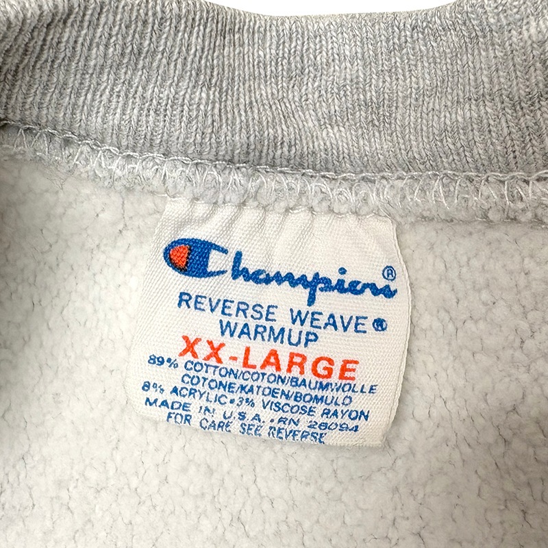 80s��Champion �����ԥ���REVERSE WEAVE CREW NECK SWEAT SHIRTS ��С����������� ���롼�ͥå� �������å� ����ġ����߹��ߥץ��ȡ�col:HEATHER GRAY��size:XX-LARGE��OKLAHOMA���ȥꥳ������Made in U.S.A.����VINTAGE ������ơ����ۡ���šۡ�Ź�޻����Բġ�