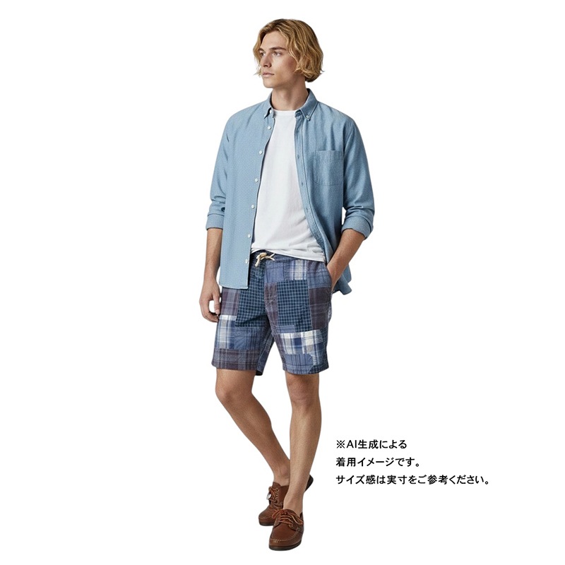 90s Polo by Ralph Lauren �ݥ� ���ե������PATCHWORK SHORTS �ѥå���� ���硼�ġ������ॷ�硼�ġ�col.NAVY�ϡ�size:W32���ȥ���ܥ��󡡿�Φξ�ѡ����塡��VINTAGE �ӥ�ơ����ۡ���šۡ�Ź�޻����Բġ�