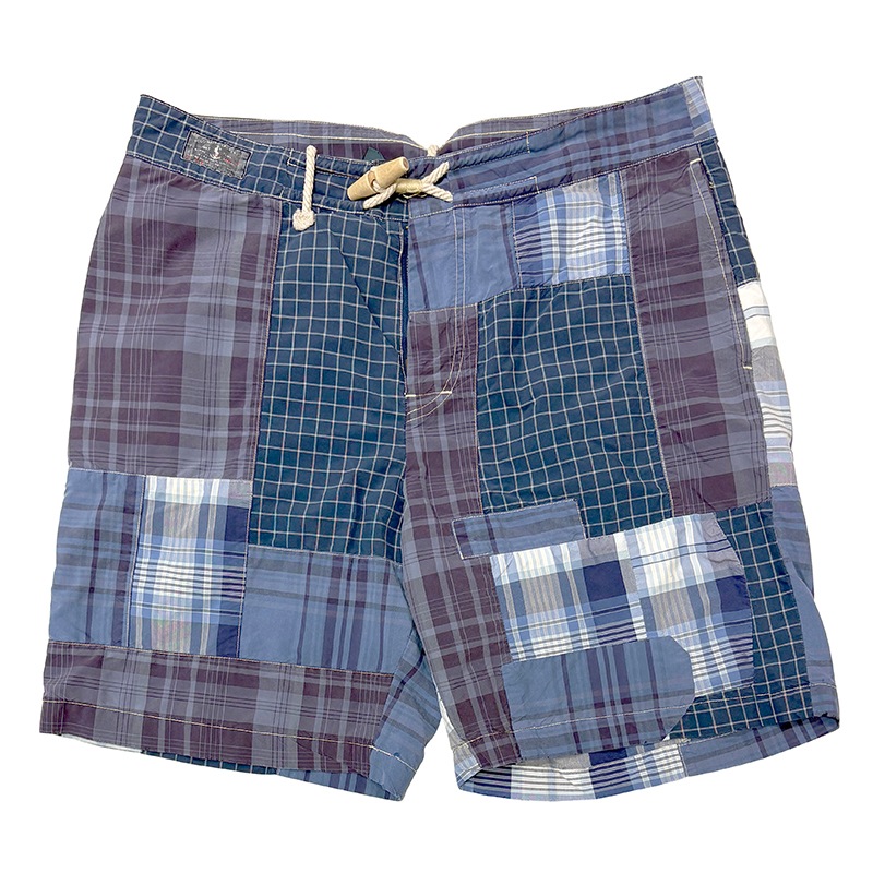 90s Polo by Ralph Lauren �ݥ� ���ե������PATCHWORK SHORTS �ѥå���� ���硼�ġ������ॷ�硼�ġ�col.NAVY�ϡ�size:W32���ȥ���ܥ��󡡿�Φξ�ѡ����塡��VINTAGE �ӥ�ơ����ۡ���šۡ�Ź�޻����Բġ�
