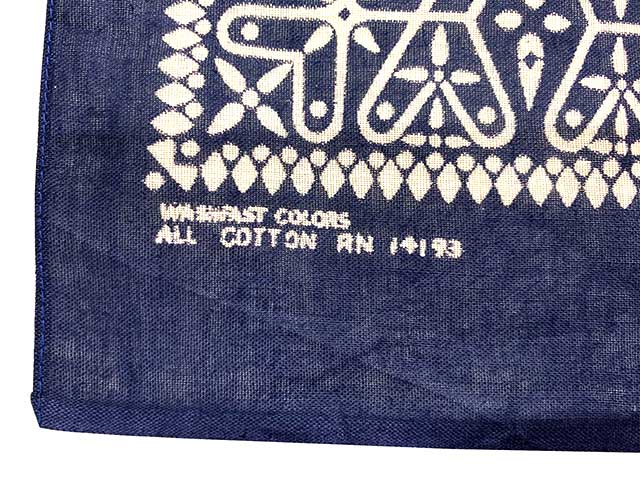 FAST COLOR��DRAGON FLY BANDANA �ɥ饴��ե饤���Х���� color:NAVY/WHITE size:57��54cm DEADSTOCK �ǥåɥ��ȥå���Vintage ������ơ����ۡ���š�