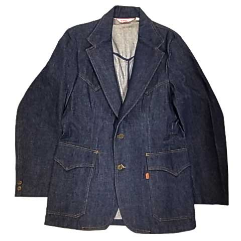 �� DEADSTOCK��70's Levi's �꡼�Х��� DENIM TAILORED JACKET �ǥ˥�ơ��顼�ɥ��㥱�å� ����󥸥��� size:40 �ǥåɥ��ȥå���Vintage ������ơ����ۡ���š�