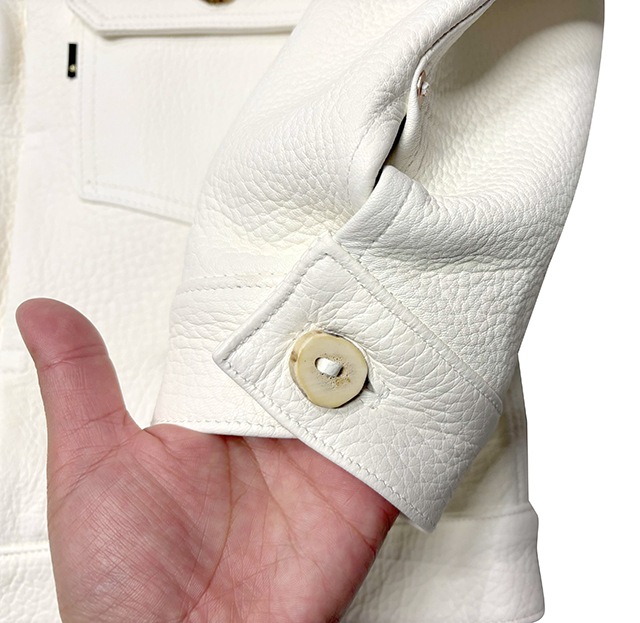BAA COSTUME MFG.��DEERSKIN 1st MODEL JACKET ��HUNTER�� WHITE �ǥ��������� �ե������ȥ�ǥ롡�쥶�����㥱�åȡ��ۥ磻�ȡ�XL��������BOW & ARROW