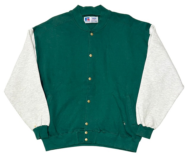 ��SALE 30%OFF�� 90s��RUSSELL ATHLETIC ��å��� ��������å���HIGH COTTON �ϥ����åȥ�SNAP SWEAT CARDIGAN ���ʥå� �������å� �����ǥ�����col:GREEN��GRAY��size:XXL��̵�ϡ�Made in USA������ꥫ����BIG SIZE ��VINTAGE ������ơ����ۡ���šۡ�Ź�޻����Բġ�