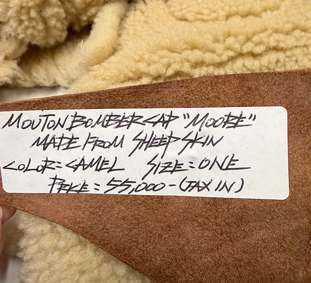 Good karma development ���å� ����� �ǥ��٥��åץ��ȡ�MOUTON BOMBER CAP  "MOORE" �ࡼ�ȥ� �ܥ�С� ����å� ��˹�ҡ�CAMEL �����롡��󥵥���