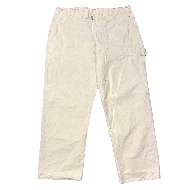 ��DEAD STOCK�� 70-80s��QUAKER CITY PANTS and OVERALLS ���������� ���ƥ� �ѥ�� ����� �����С������륺��PAINTER PANTS �ڥ��󥿡��ѥ�ġ�col:WHITE��size:42ɽ�����٥����������ס�Sanforized�ù� �ڥǥåɥ��ȥå��ۡ���šۡ�Ź�޻����Բġ�