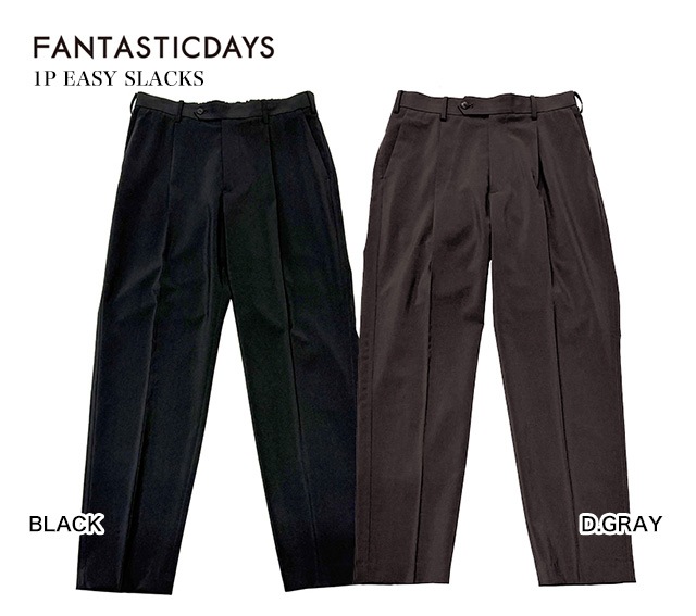 FANTASTICDAYS���ե��󥿥��ƥ��å��ǥ�����1P��EASYSLACKS��������������å����ѥ�ġ�2��(D. GRAY/BLACK)����������made in Japan��MENS ���