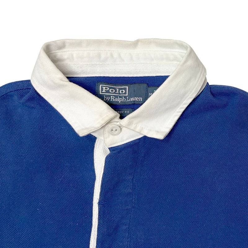 90s��Polo by Ralph Lauren �ݥ� ���ե������-POLO HI TECH- �ݥ��ϥ��ƥå���S/S RUGBY SHIRT Ⱦµ �饬������ġ�size:M ��VINTAGE �ӥ�ơ����ۡ���šۡ�Ź�޻����Բġ�