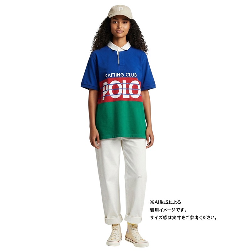 90s��Polo by Ralph Lauren �ݥ� ���ե������-POLO HI TECH- �ݥ��ϥ��ƥå���S/S RUGBY SHIRT Ⱦµ �饬������ġ�size:M ��VINTAGE �ӥ�ơ����ۡ���šۡ�Ź�޻����Բġ�