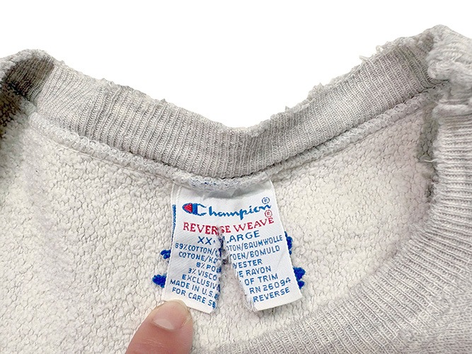 90's CHAMPION �����ԥ��� REVERSE WEAVE�����ץ��� HEATHER GRAY��size XX-LARGE����С����������֡��������å� ��VINTAGE ������ơ����ۡ���šۡ�Ź�޻����Բġ�