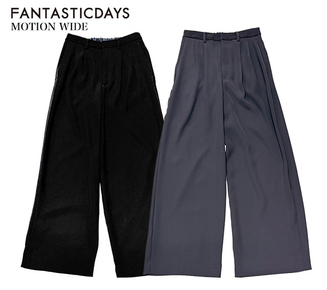 FANTASTICDAYS���ե��󥿥��ƥ��å��ǥ�����MOTION WIDE���磻�ɥѥ�ġ�2��(BLACK/DK GRAY)����������made in Japan��LADYS ��ǥ�����