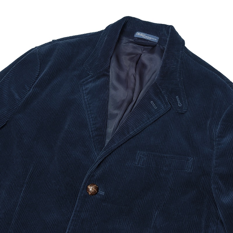 Polo by Ralph Lauren �ݥ� ���ե������CORDUROY TAILORED JACKET �����ǥ���� �ơ��顼�ɥ��㥱�åȡ�col.NAVY��size:L�����������ǥ���������ѥå����� ��USED �桼���ɡۡ���š�