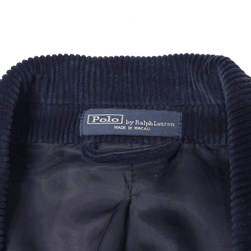 Polo by Ralph Lauren �ݥ� ���ե������CORDUROY TAILORED JACKET �����ǥ���� �ơ��顼�ɥ��㥱�åȡ�col.NAVY��size:L�����������ǥ���������ѥå����� ��USED �桼���ɡۡ���š�