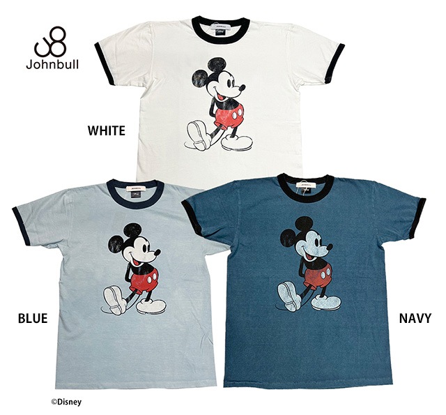 Johnbull ֥롡MICKEY MOUSE TEEߥåޥ󥬡 Tġ3WHITE/BLUE/NAVYˡȾµJT253C07