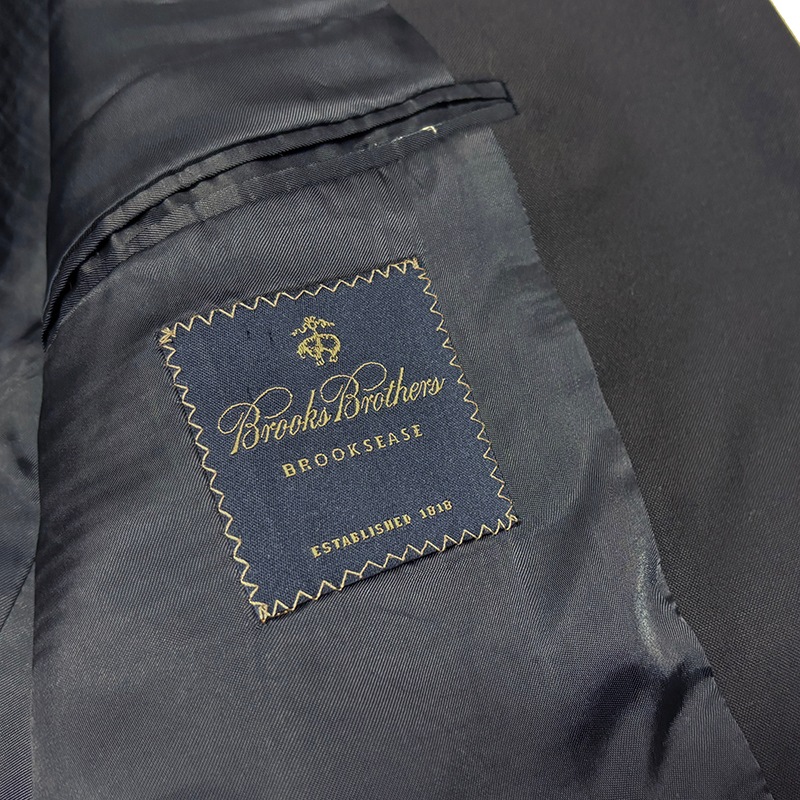 Brooks Brothers �֥�å��� �֥饶������TAILORED JACKET �ơ��顼�ɥ��㥱�åȡ�col.NAVY��size:40R��2���ե֥쥶�������󥰥롡���ѥå�����100��WOOL����Used �桼���ɡۡ���š�