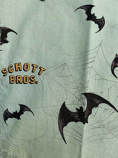 ��SALE 50%OFF��SCHOTT ����åȡ�HAWAIIAN SHIRT BAT & SPIDERWEB �ϥ磻���� ����� �Хåȡ����ѥ����������֡��ϥ磻���󥷥�ġ������ϥ���ġ�2��(SAGE/WHITE)