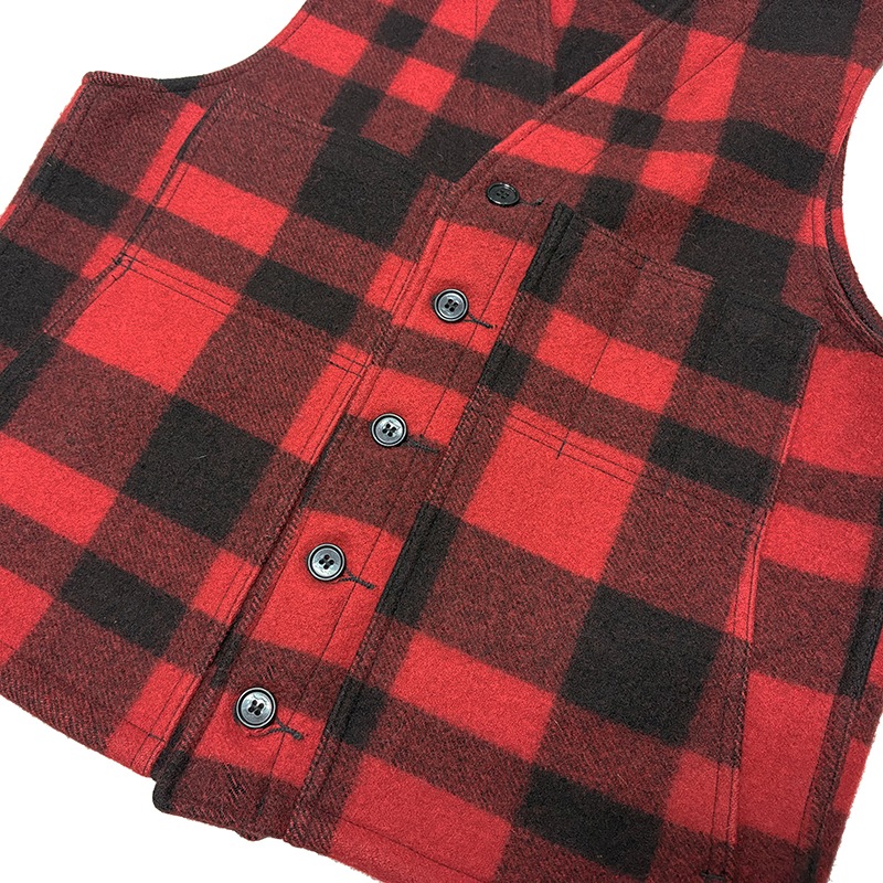 FILSON �ե��륽��MACKINAW WOOL VEST �ޥå��Ρ� ������ �٥��ȡ�col:RED��size:ɽ���ʤ�(M����)��100�� VIRGIN WOOL����USED �桼���ɡۡ���š�