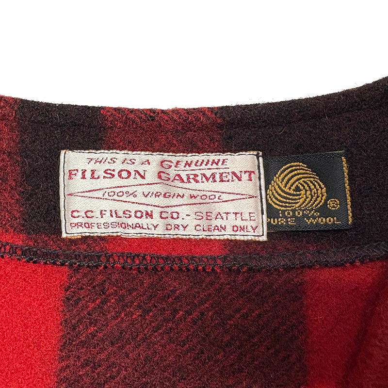 FILSON �ե��륽��MACKINAW WOOL VEST �ޥå��Ρ� ������ �٥��ȡ�col:RED��size:ɽ���ʤ�(M����)��100�� VIRGIN WOOL����USED �桼���ɡۡ���š�