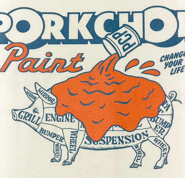 PORKCHOP GARAGE SUPPLY �ݡ�������å� ���졼�����ץ饤��POP PORK TEE���ݥåץݡ��� T����ġ�ȾµT����ġ�3��(WHITE/CREAM/NAVY)��2026SS