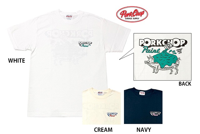 PORKCHOP GARAGE SUPPLY �ݡ�������å� ���졼�����ץ饤��POP PORK TEE���ݥåץݡ��� T����ġ�ȾµT����ġ�3��(WHITE/CREAM/NAVY)��2026SS