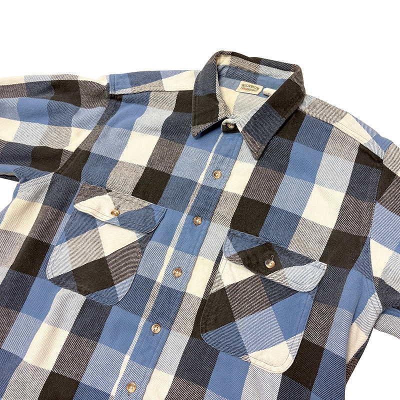 90s��FIVE BROTHER �ե����֥֥饶����L/S Flannel Shirt ���󥰥��꡼�� �ե��ͥ� ����ġ��֥��å������å�����col:BLUE��BLACK��size:XL ��VINTAGE ������ơ����ۡ���šۡ�Ź�޻����Բġ�