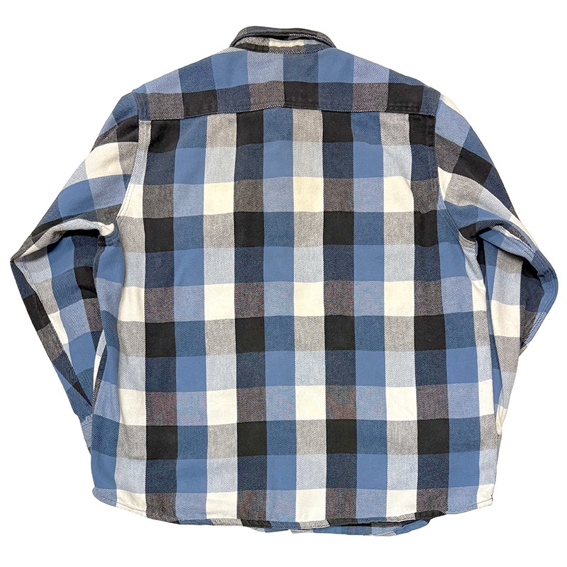 90s��FIVE BROTHER �ե����֥֥饶����L/S Flannel Shirt ���󥰥��꡼�� �ե��ͥ� ����ġ��֥��å������å�����col:BLUE��BLACK��size:XL ��VINTAGE ������ơ����ۡ���šۡ�Ź�޻����Բġ�