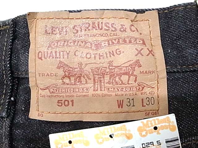 DEAD STOCKLEVI'S ꡼Х 501 W31L30 MADE IN U.S.A.֥åǥ˥ ǥåɥȥåꥸʥ롡Vintage ơ